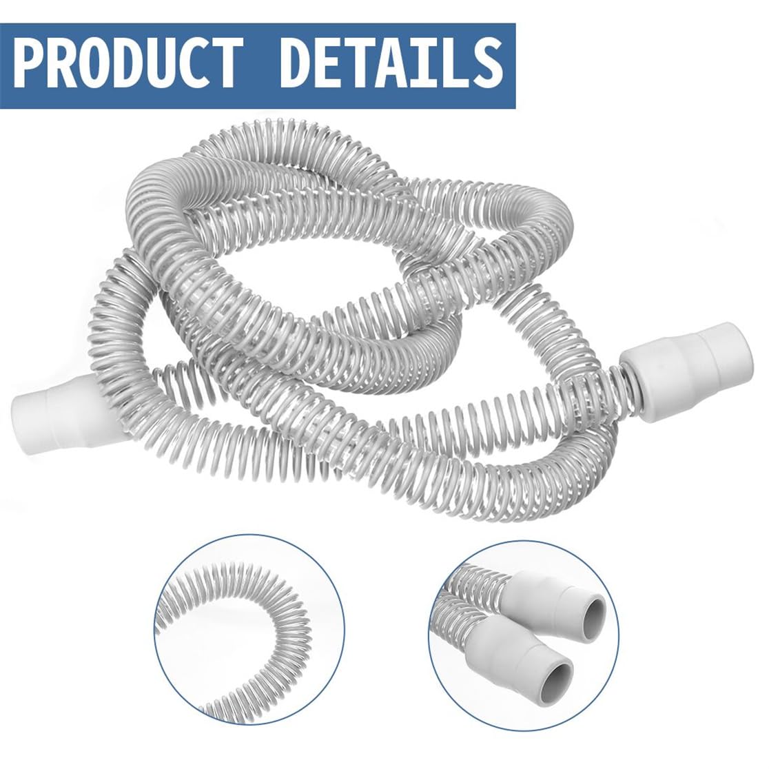 CPAP Hose 6 ft Universal CPAP Tubing Compatible with Most Machines Masks Lightweight Flexible Tube for Restful Sleep (1-Pack)