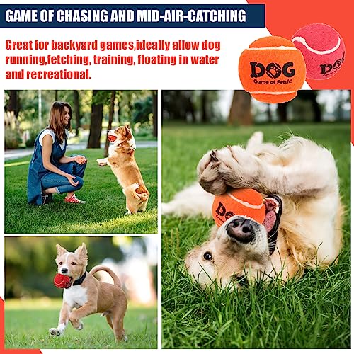 AMA SPORT Tennis Balls for Dogs 12 Pack 2.5" Red Dog Tennis Balls for Puppy Small Medium Dog Toys, Designed for Dogs Float...