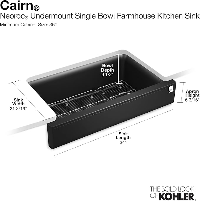 Cairn Undermount Single-bowl Farmhouse Kitchen Sink
