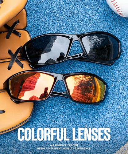 OUKEMAX Polarized Sunglasses Men, Sports Sun Glasses Womens UV400 Protection for Fishing Running Driving