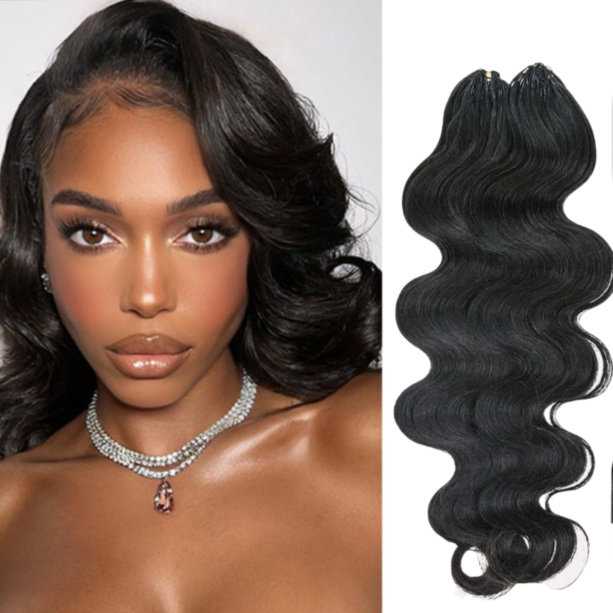 GoGobraids 100% Human Hair Body Wave Knotless Pre-Separated Crochet Hair feather crochet human hair extensions for Women Natural