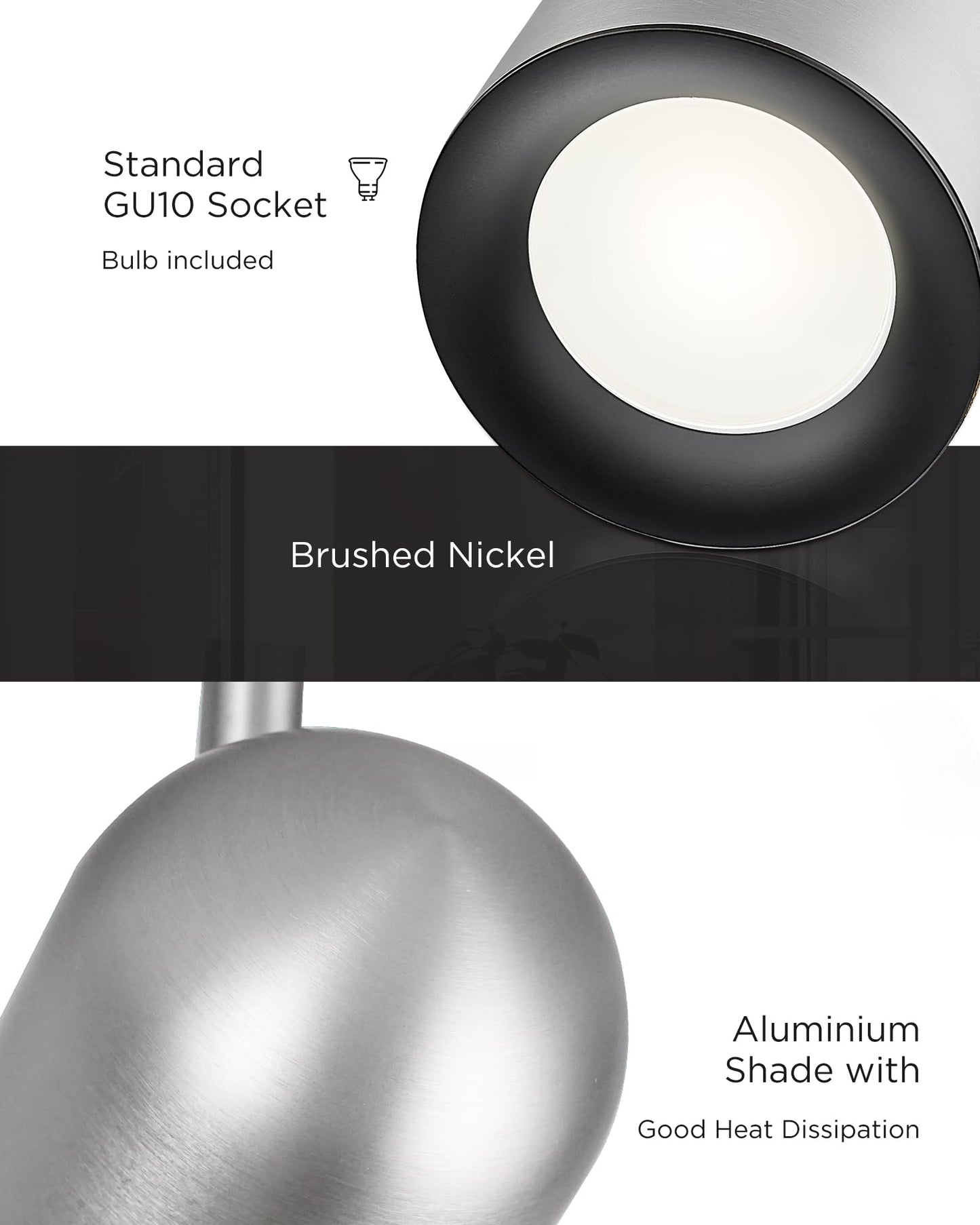 Femila Modern Track Lighting Fixtures Ceiling  46.3 Led Track Lighting  3000K Bulbs Included  4Fs78Tl-6 Bn