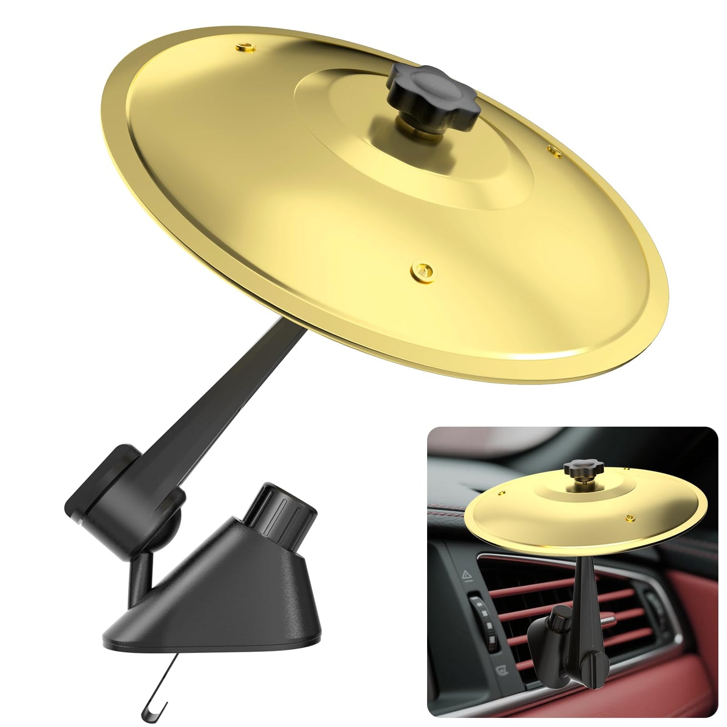 Car Cymbal Air Vent, Mini Car Crash Cymbals, Add Fun To Your Drive With Car Drum | A Great Gift For Drummers And Music Lovers |