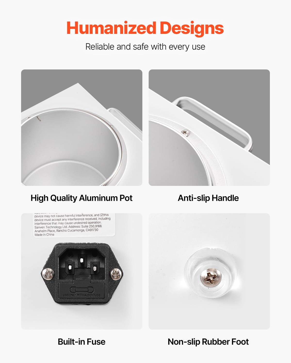 VEVOR Single Pot Wax Warmer, 3000ML 300W Professional Wax Warmer for Hair Removal, 32 ? - 212? Adjustable Electric Waxing Heater