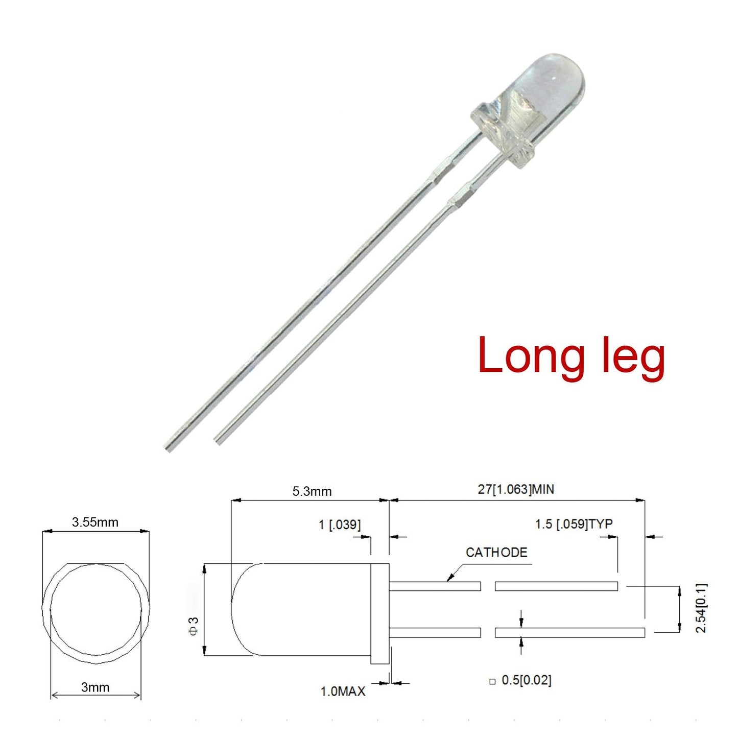 Bowerful 100pcs LED Lights 12V 3mm Blue Gauge Cluster Emitting Diodes