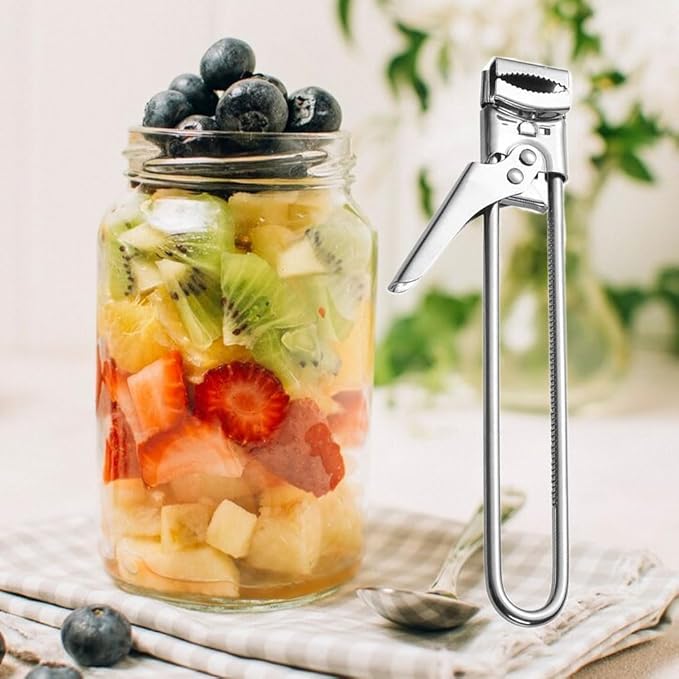 Adjustable Stainless Steel Jar Opener, 2026 New Adjustable Stainless Steel Can Opener, Manual Bottle Lids Off Cover Remover Jar Opener for Weak Hands Household Kitchen Tool (2)