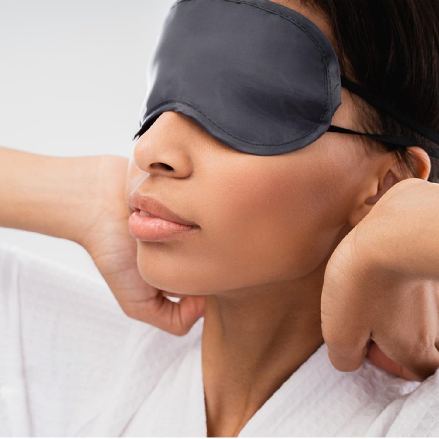 Juxiamal 3pcs Comfortable Soft Sleep Eye Masks Shade Cover Lightweight Sleeping Blindfold for Men and Women, Blackout Blindfold for Travel Sleep, Party Game Supplies (Black)