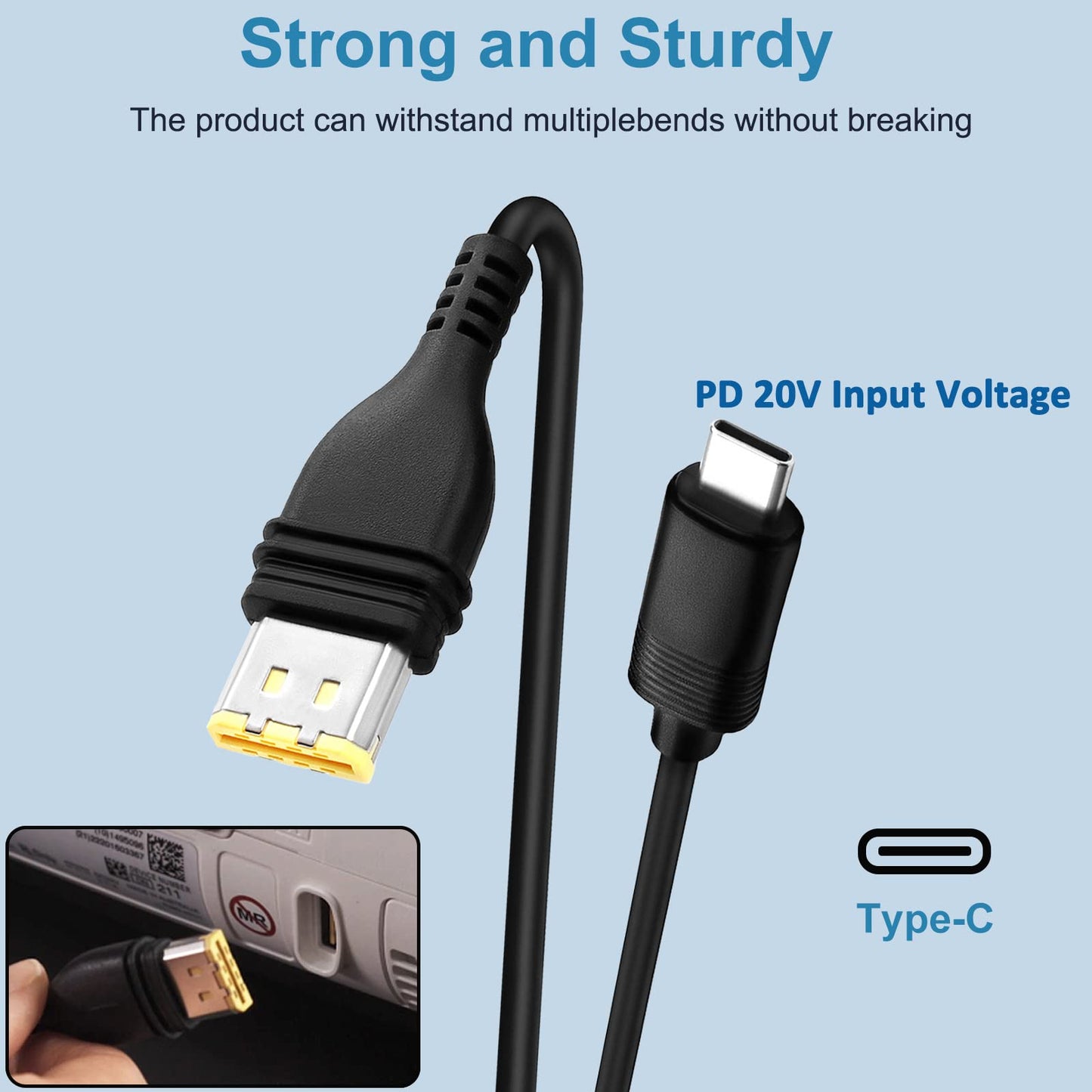 20V PD USB-C DC Coverter cable for ResMed AirSense 11 AutoSet CPAP ResMed 390010 R390-7230 Air11 ResMed Airmini 65W 20W Power Supply ResMed CPAP Power Cord