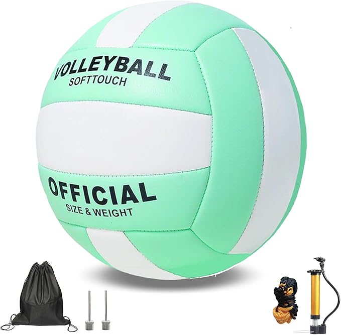 ZLY Volleyball,Official Size 5 Volleyballs for Indoor Outdoor,Soft Touch Volleyballs for Beach Play Pool Training Game wit...