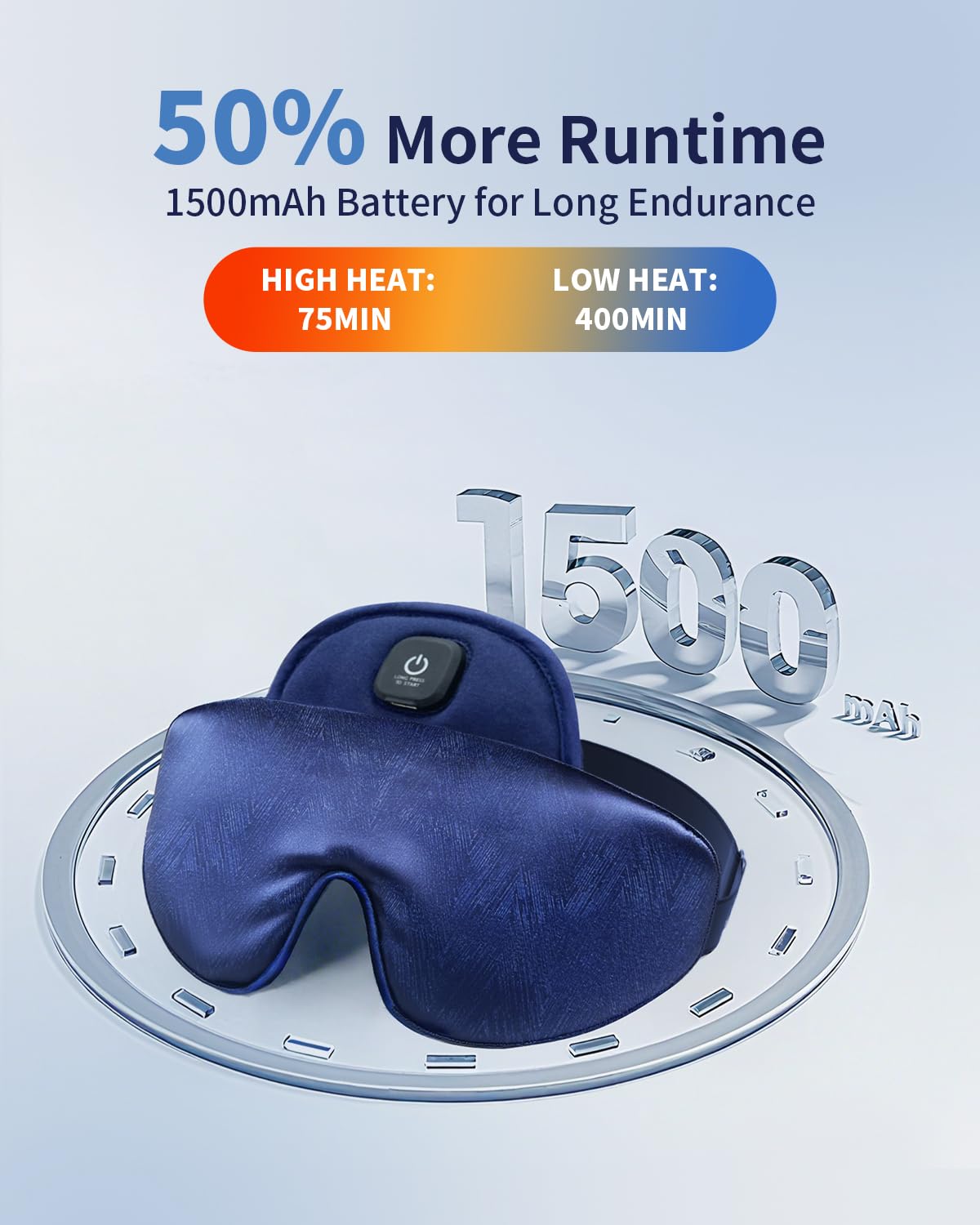 Voodoospot Stye Heated Eye Masks Cordless for Dry Eye Treatment Warm Pain Relief Compress Silk Heat Pack Eye Care Heating Pad for Migraine Blepharitis Dark Circles and Puffiness Sinus MGD Washable