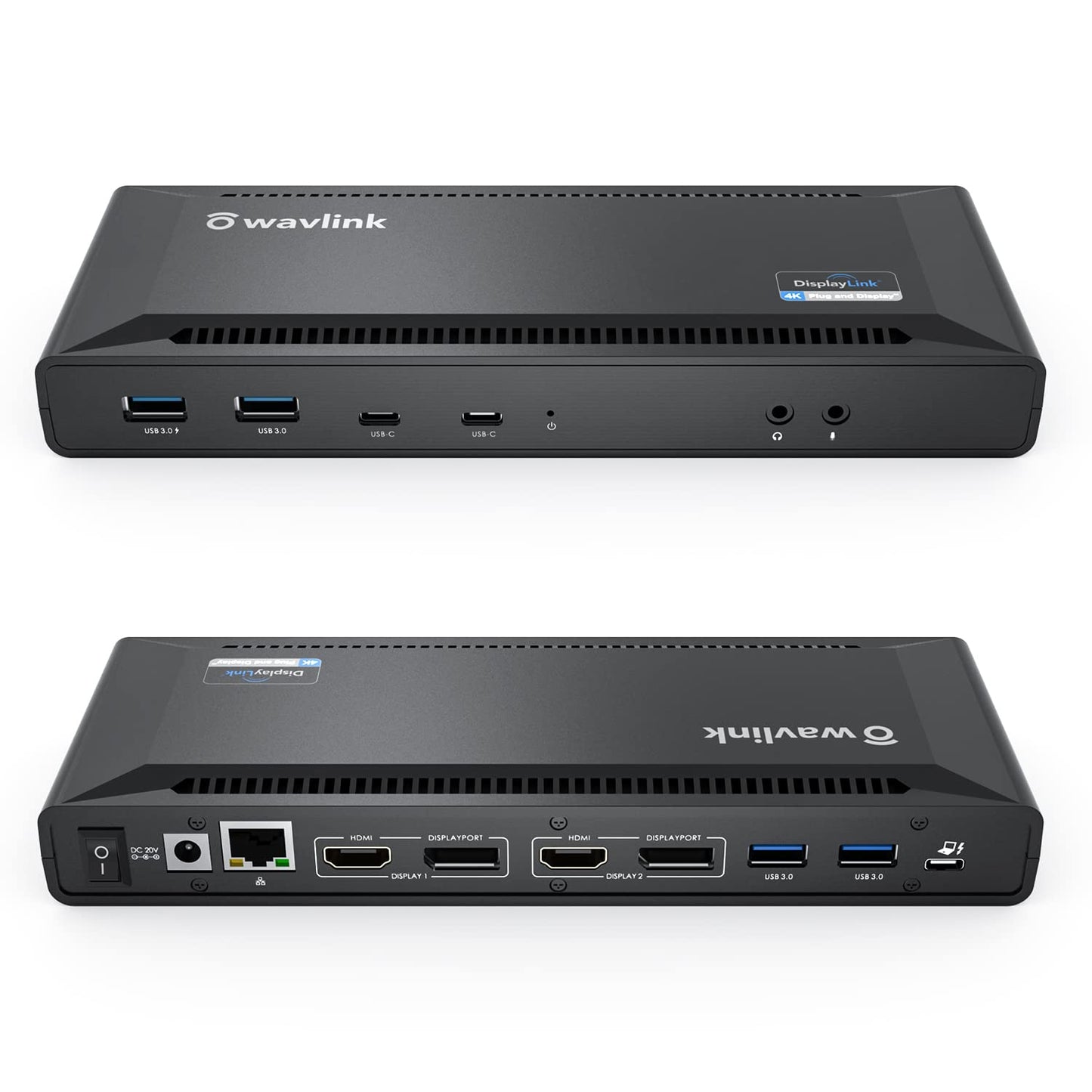 Wavlink 4K Universal Usb C Docking Station Dual Monitors, Displaylink Dock, 100W Pd Charging For Macbook M1/M2, Thunderbolt 4/3,