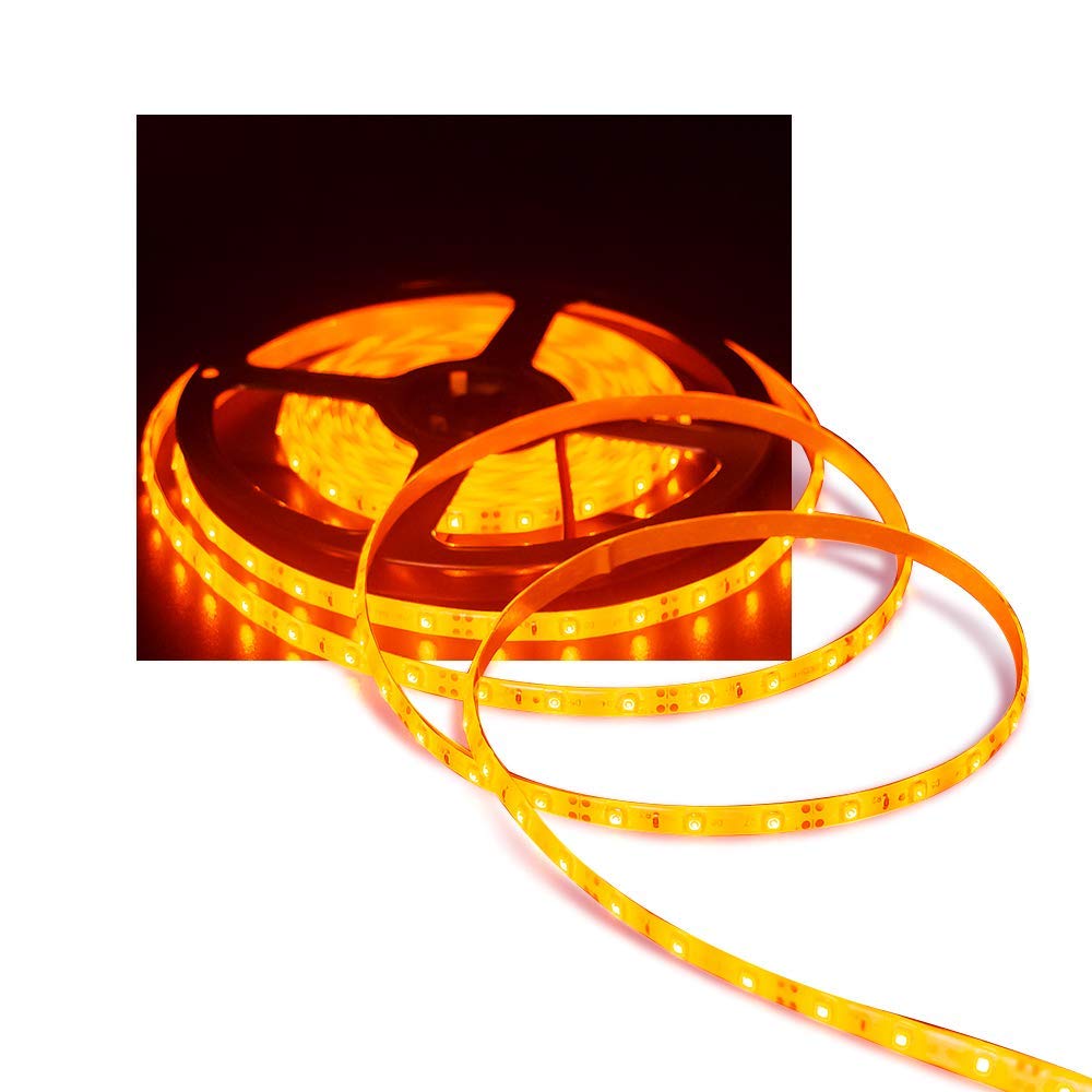 XINKAITE Waterproof LED Strip Lights 16.4 Ft 300 LEDs Flexible Tape Lighting for Boats, Bathroom, Mirror, Outdoor - Orange