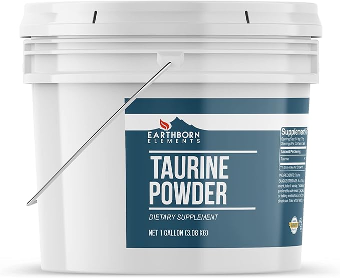 Earthborn Elements Taurine Powder 1 Gallon Bucket, Dietary Supplement, No Additives