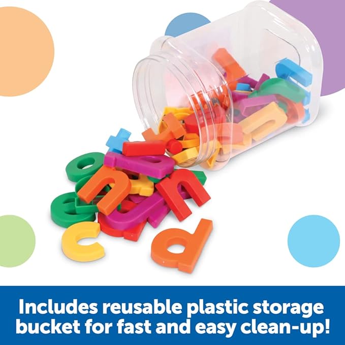 Learning Resources Jumbo Magnetic Lowercase Letters, Develops Letter and Color Recognition Skills, ABC for Kids, Alphabet, Educational Toys for Toddlers, Set of 40 Pieces, Ages 3+