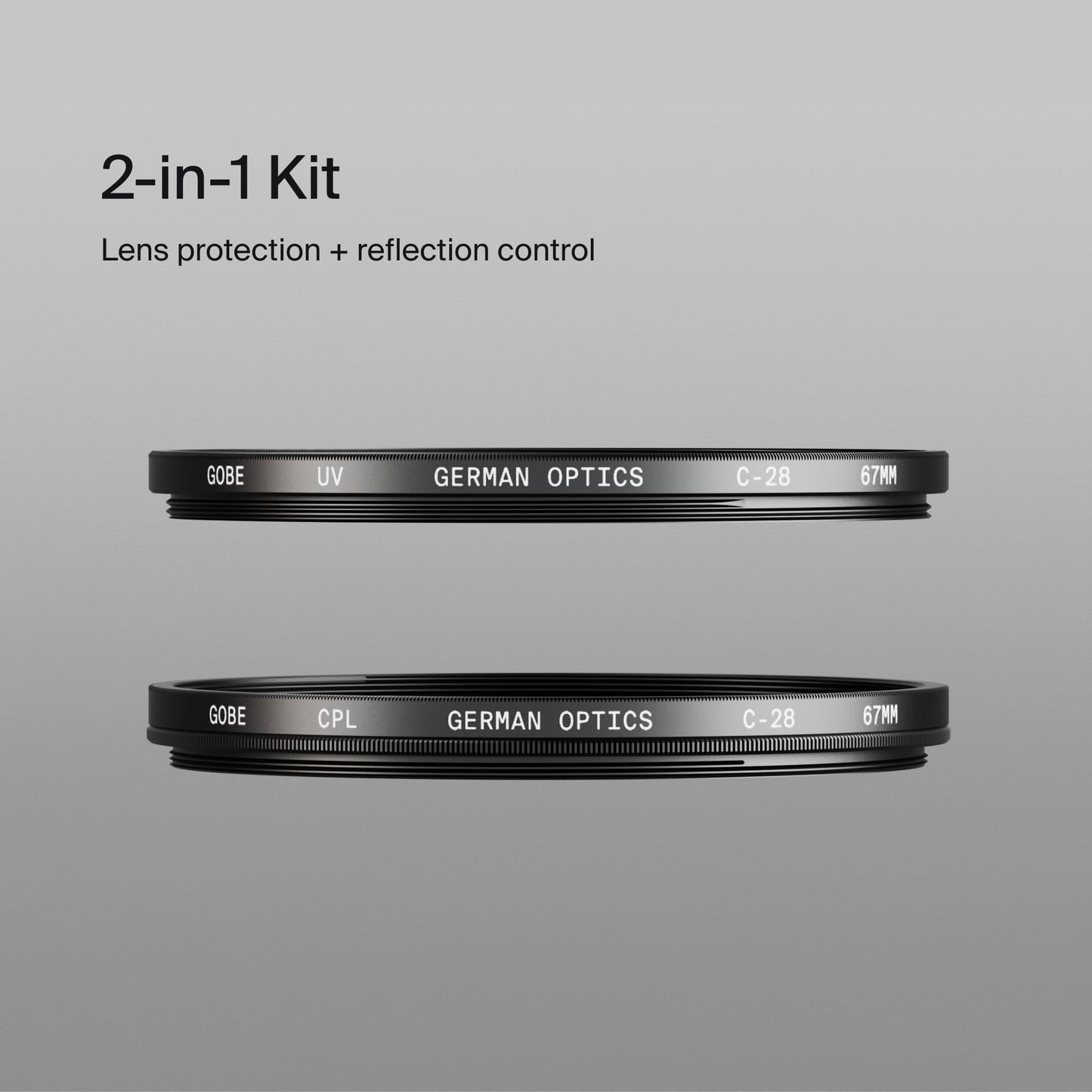 Gobe 77Mm Uv + Circular Polarizing (Cpl) Lens Filter Kit (Pro)