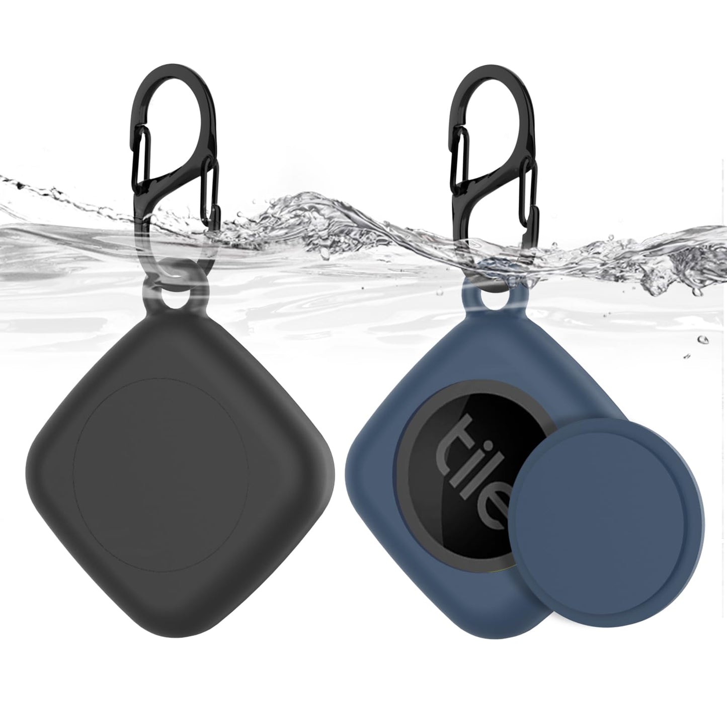 Silicone Case For Life360 Tile Tracker 2 Pack, For Tile Mate 2022 Full Body Ipx8 Waterproof And Anti-Scratch Protective With Car