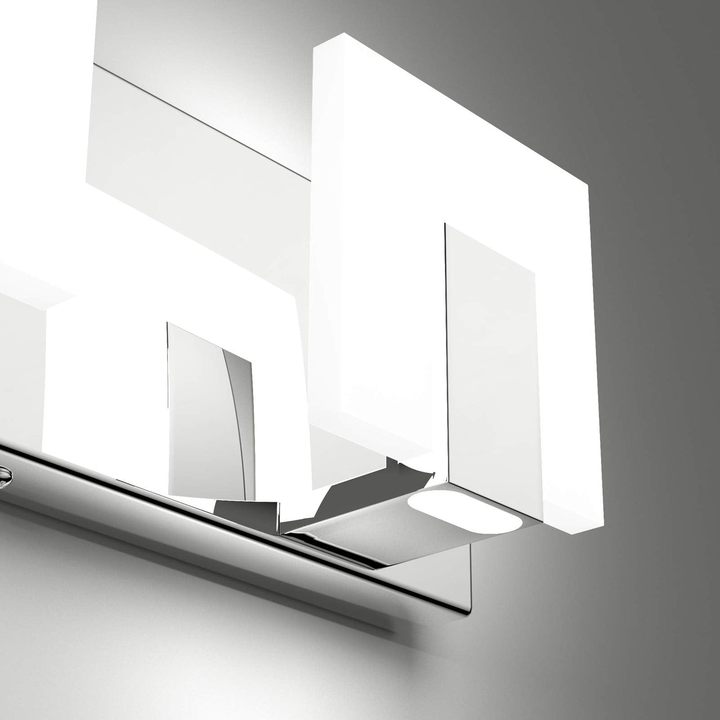Aipsun Modern Led Bathroom Vanity Light - 5 Lights, Chrome Stainless Steel, Up And Down Over Mirror, 6000K White Light, Model Ca-1105-5T
