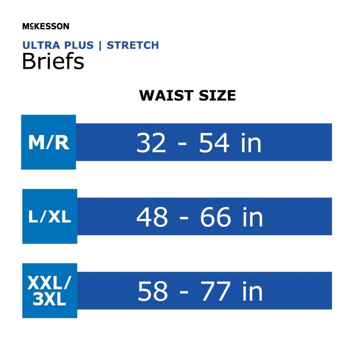 McKesson Ultra Plus Stretch Briefs, [20 Count], XXL/3XL, 58-77 in. Incontinence Adult Diapers, Heavy Absorbency, Unisex, Disposable, Elastic Leg Gathers and Contoured Fit for Men and Women