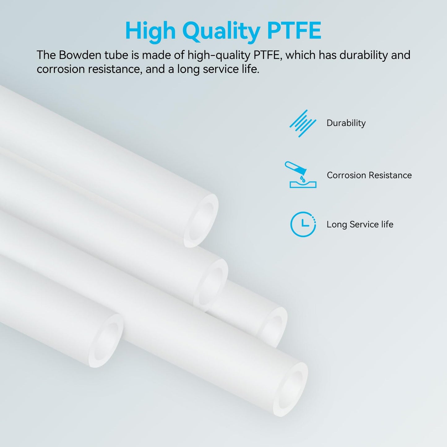 Ultra-Clear Tube for 1.75mm filament with Cutter for Bambu Lab A1/A1 mini AMS/P2S/P1S/X1C,2.5mm IDx4mm OD Length 5M Bowden Tube Ideal for PLA/PETG/ABS (Not for Soft Filaments like TPU) (Transparent)