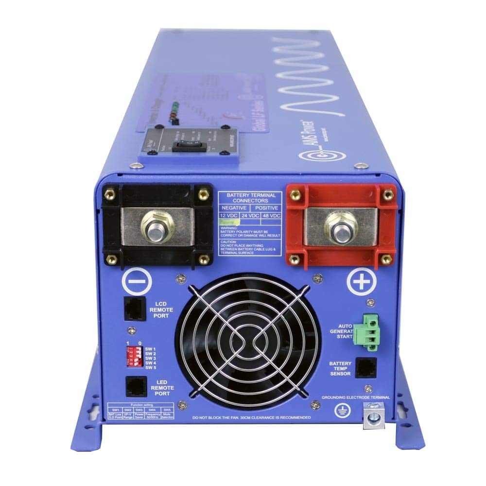 Aims Picoglf40W12V240Vs 4000 W / 12000 W Peak Pure Sine Inverter Charger 12Vdc 240Vac Input To 120/240 Vac Backup Power
