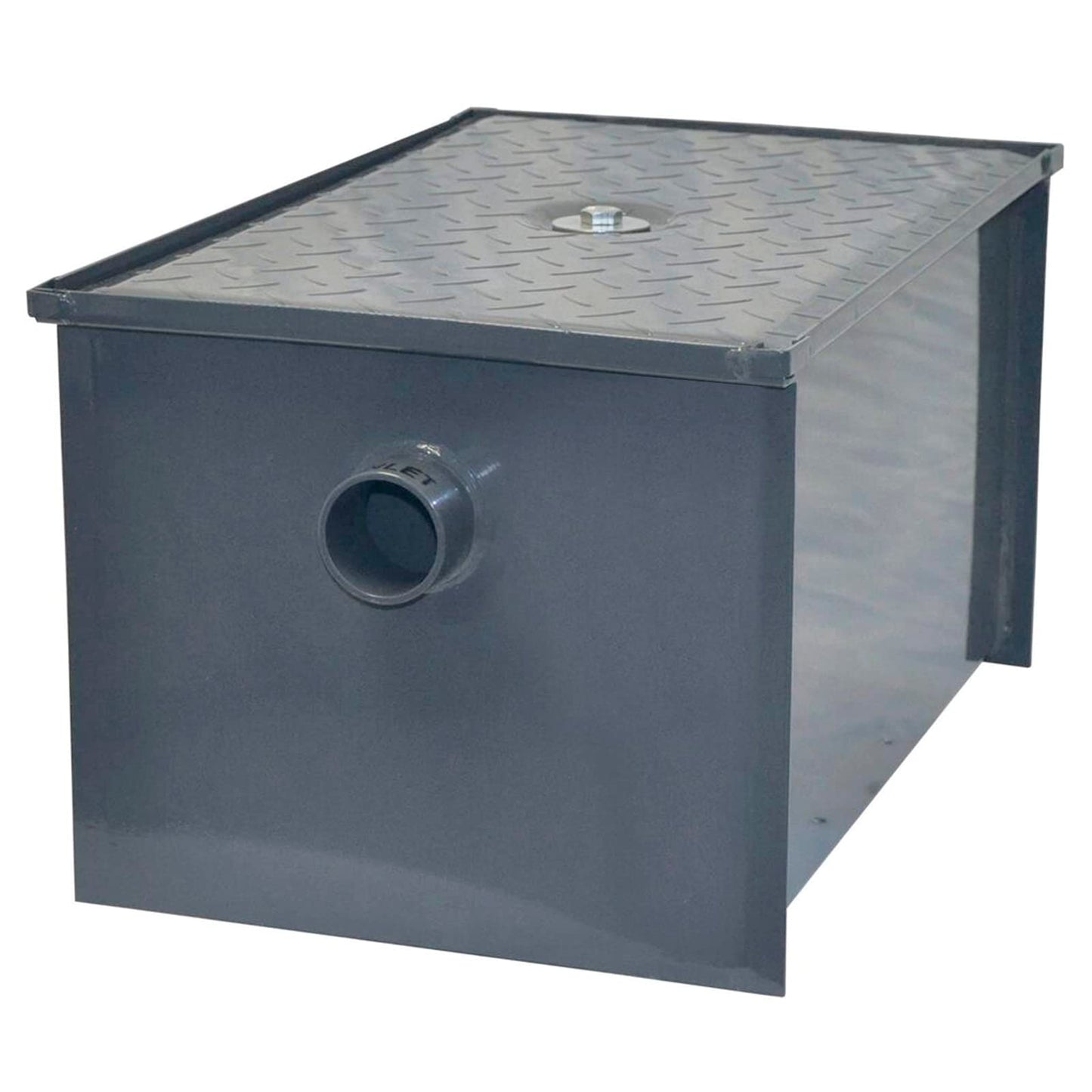 30 LB Carbon Steel Grease Trap Interceptor for Restaurant Under Sink Kitchen | PDI Certified | 15 GPM