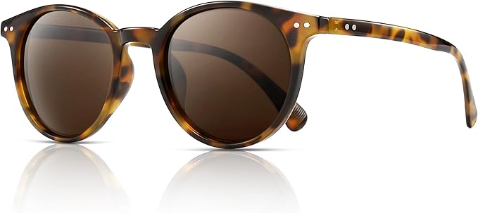 SUNGAIT Classic Vintage Round Polarized Sunglasses for Women Men Retro Style UV400