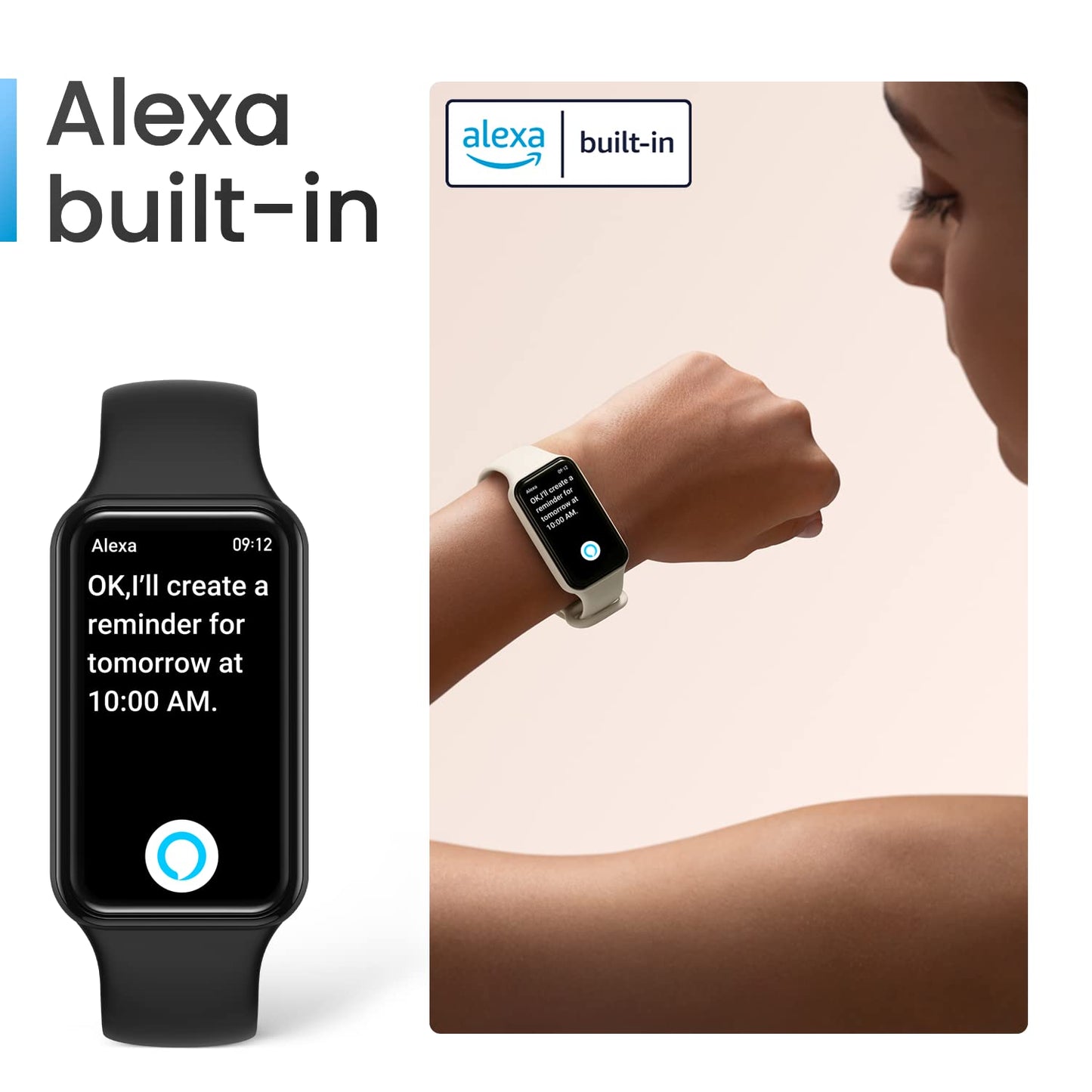 Amazfit Band 7 Fitness & Health Tracker for Women Men, 18-Day Battery Life, Alexa Built-in, 1.47”AMOLED Display, Heart Rate & SPO₂ Monitoring, 120 Sports Modes, 5 ATM Water Resistant, Black (Renewed)