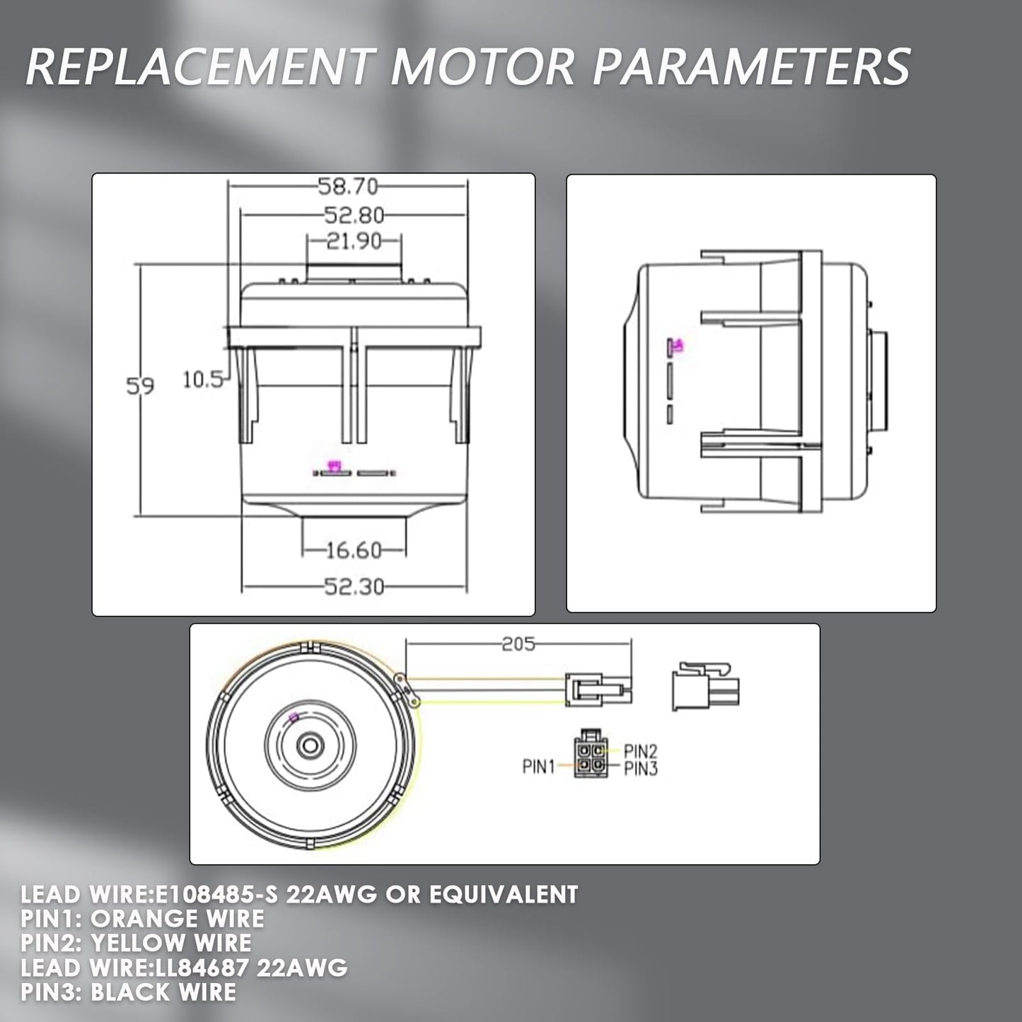 CPAP Machines Motor Compatible with ResMed S9/S10 Series- Low Noise Blower Pump Motor - Fit for AirSense 10/ AirSense 10 BiPap/AirCurve 10/Airstart CPAP Pump