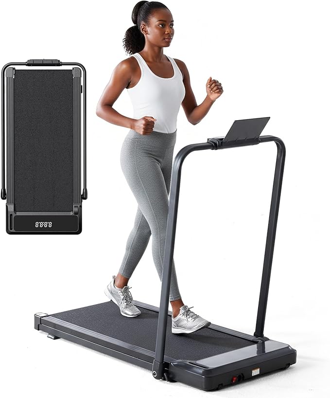 OLIXIS Walking Pad Treadmill for Home, Under Desk Treadmill for Small Space, Portable Design for Home Office Workouts, LED...