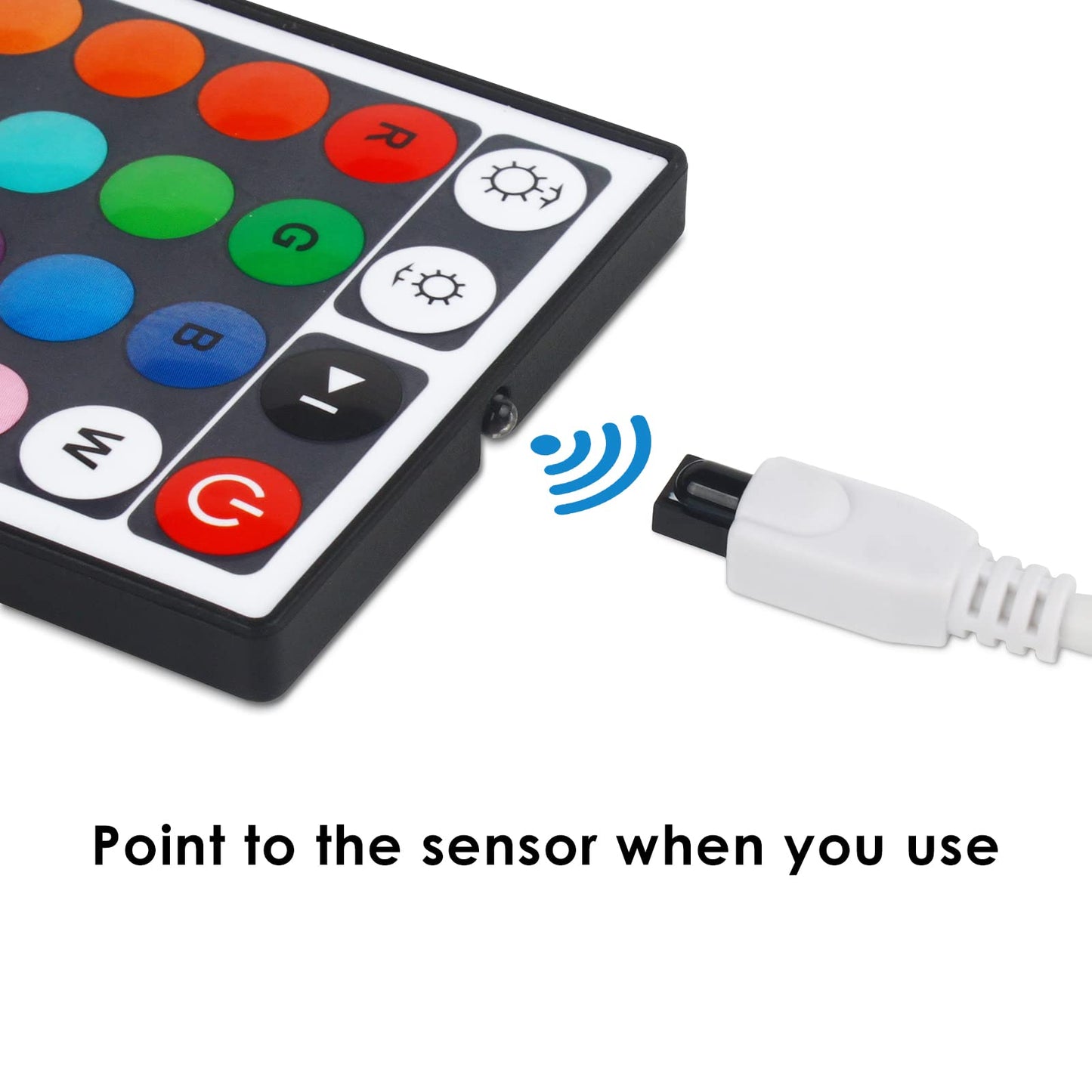 Rgbzone 4Pin Rgb Led Controller - 44-Key Ir Remote, Dc12V-24V, For 5050 2835 3528 Led Strip Lights