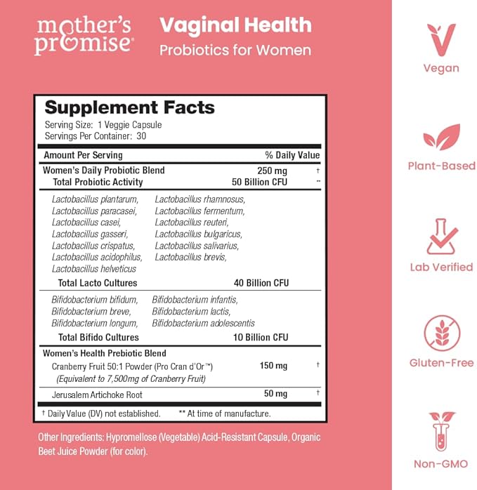 Mother's Promise Prenatal & Postnatal Multivitamin Liquid & Vaginal Probiotics for Women Bundle