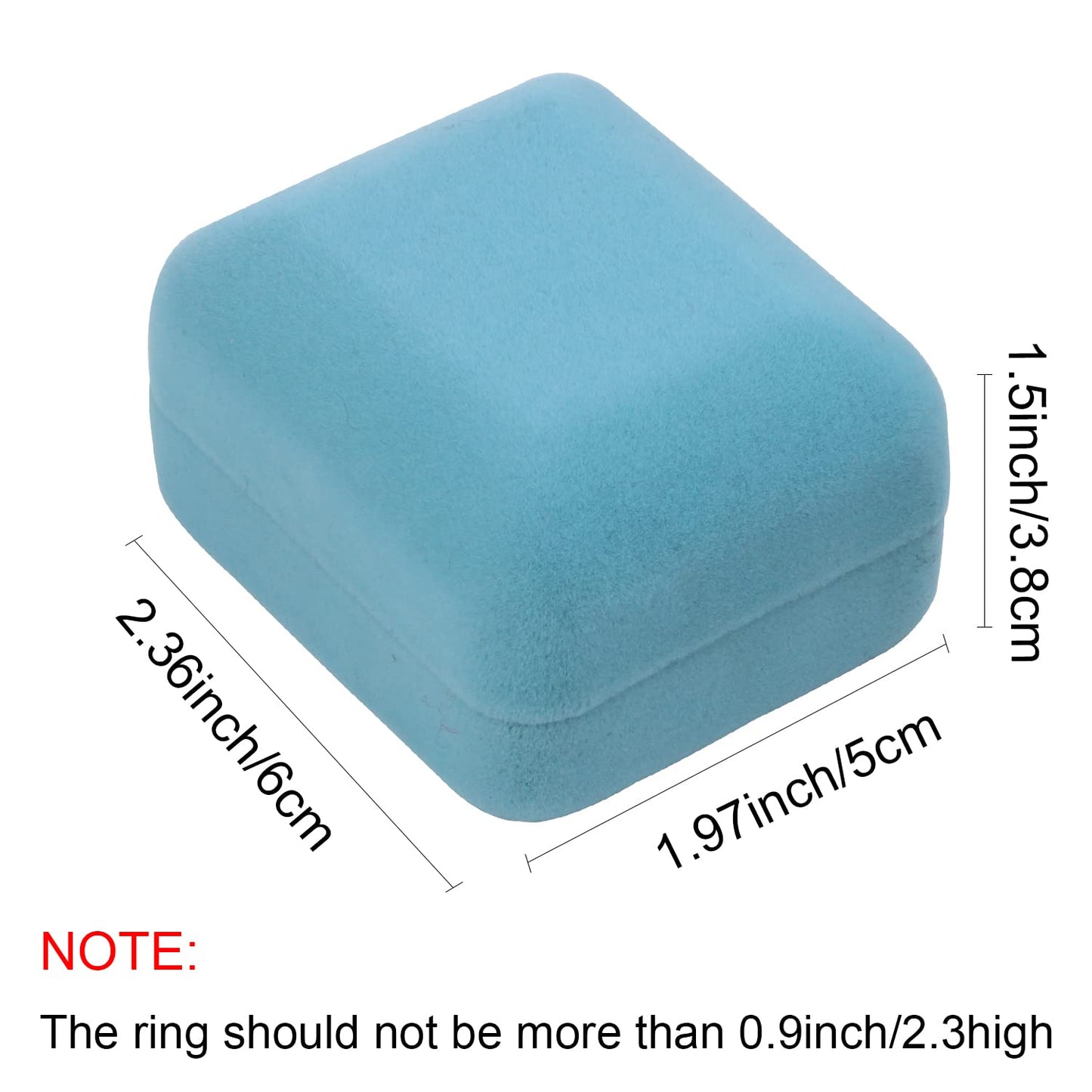 GBYAN Velvet Ring Box with LED Light Jewelry Display Gift Box for Proposal,Engagement, Wedding