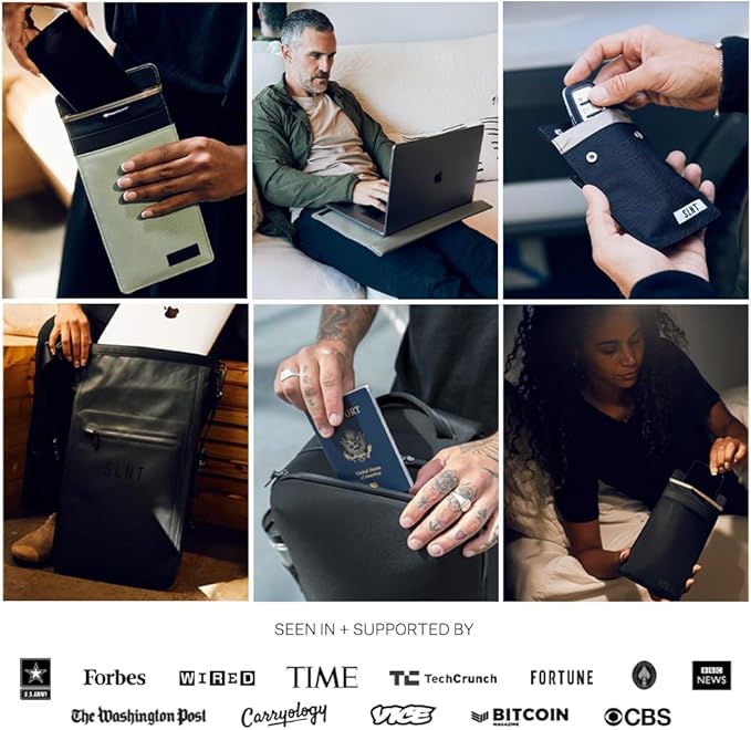 SLNT Waterproof Faraday Dry Bag - Military-Grade Nylon 5 Liter Faraday Bag - RFID Signal Blocking Dry Bag/Waterproof Backpack Protects Electronics from Water, Spying, Hacking