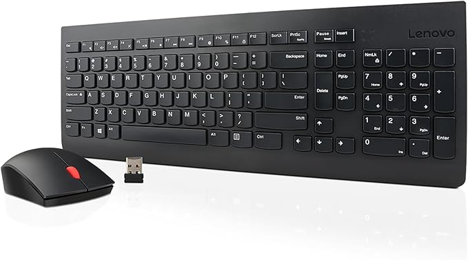 Lenovo 510 Wireless Keyboard & Mouse Combo, 2.4 GHz Nano USB Receiver, Full Size, Island Key Design, Left or Right Hand, 1...