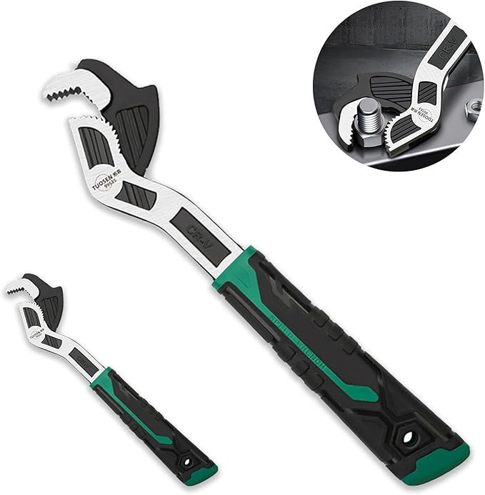 Groword 2PC Adjustable Wrench - Auto Size Adjusting, 0.6"-1.38" (7-35MM) Self-Adjusting Quick Wrench for Car, Bicycle & Pl...