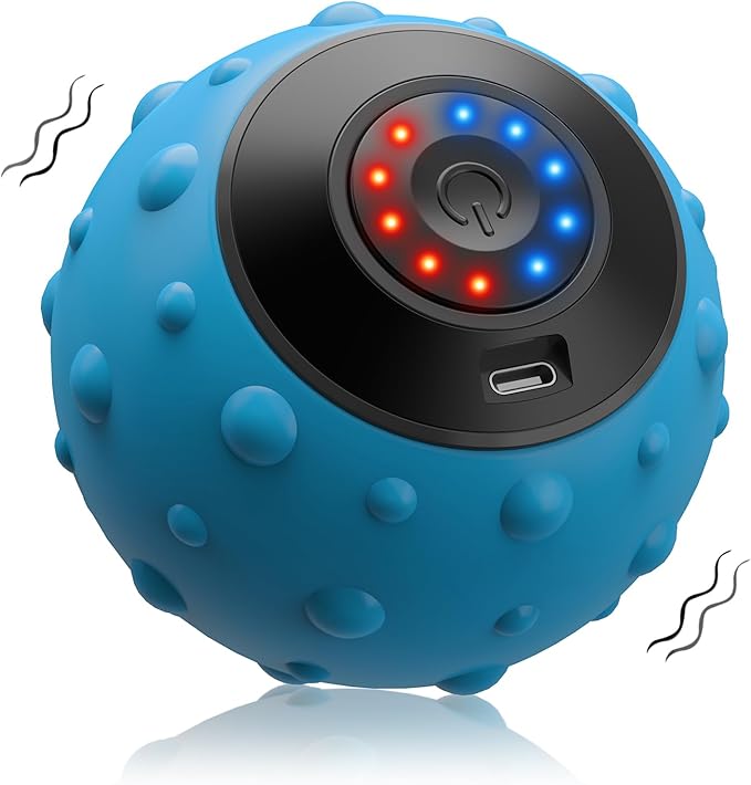 Wolady Upgraded Vibrating Massage Ball with 5-Speed, LED Display, Rechargeable Massage Vibrating Ball for Relieving Muscle...