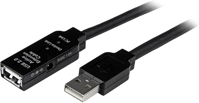 StarTech.com 10m USB 2.0 Active Extension Cable M/F - 10 meter USB 2.0 Repeater / Extender Cable USB A (M) to USB A (F) 10...