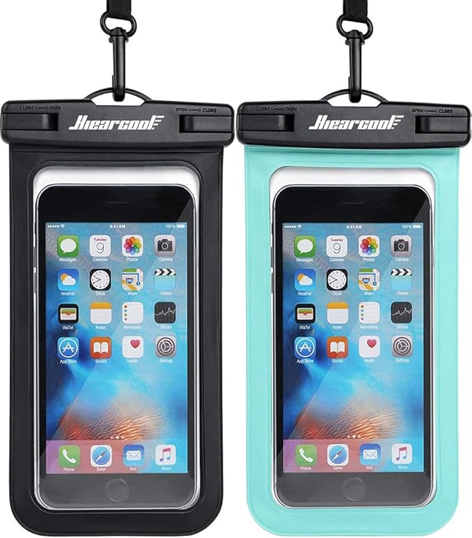 Hiearcool Waterproof Phone Pouch, IPX8 Waterproof Phone Case for iPhone 17/16/15/14 Pro Max, Cell Phone Dry Bag for Beach...