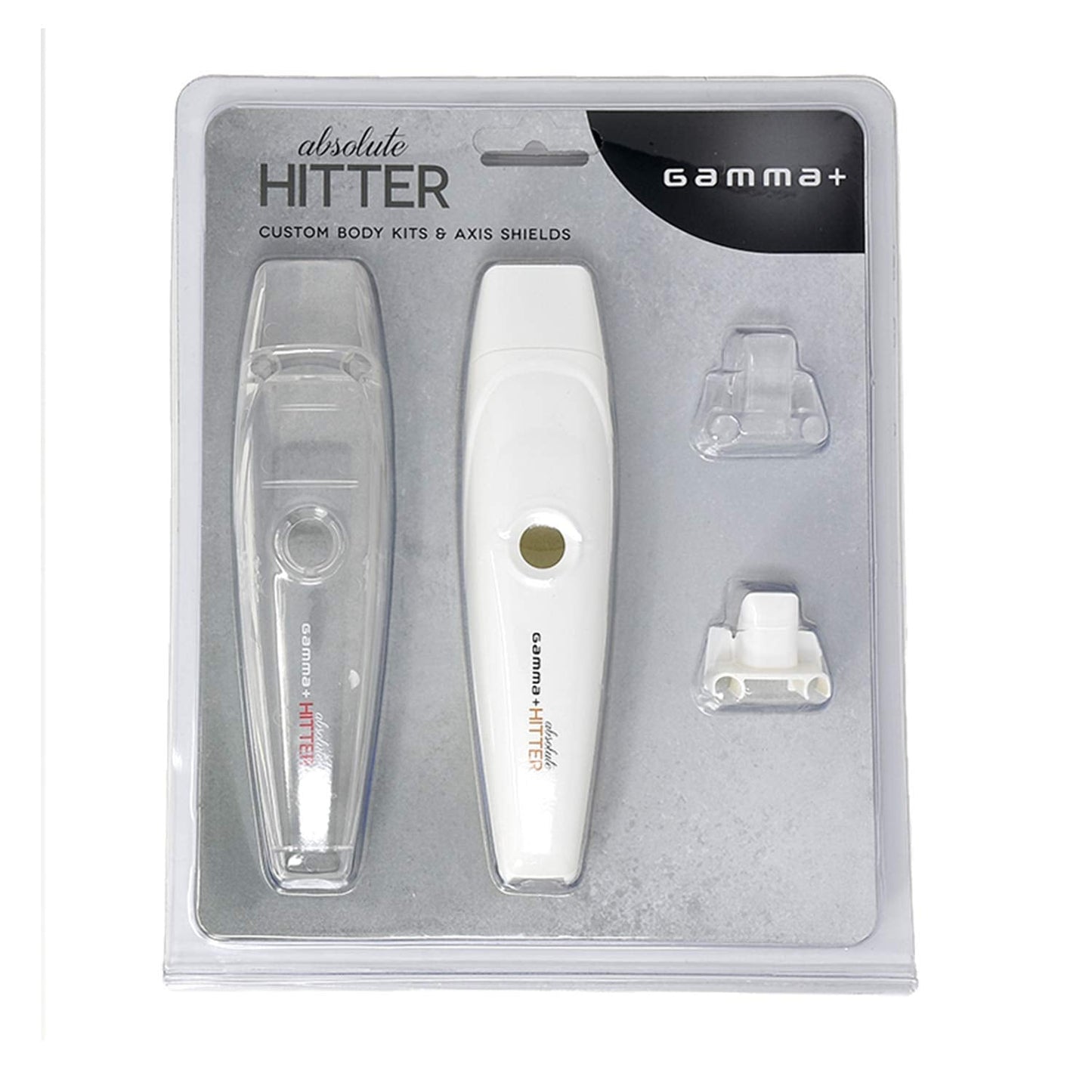 Gamma+ Replacement Absolute Hitter Hair Trimmer Model Lids - Clear And Matte White
