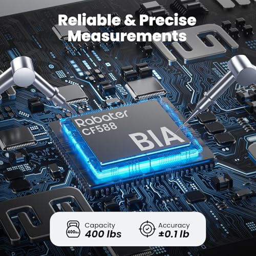 Rabater Smart Scale with Large Color Display, Digital Bathroom Scale for Body Weight BMI Muscle Mass, 25 Composition, Body...