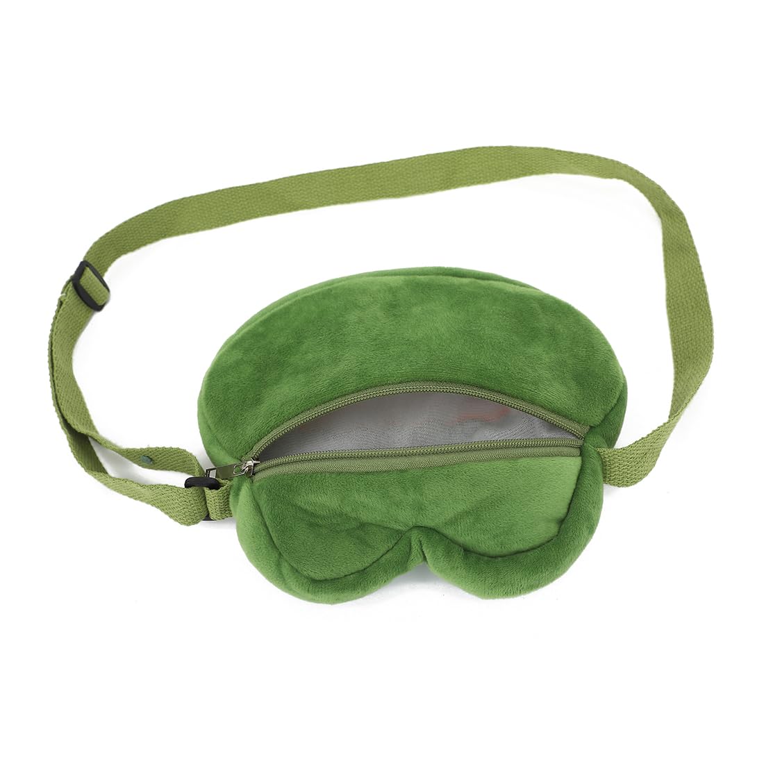 Bycobecy Women's Deep Green Frog Kawaii Plush Crossbody Handbag