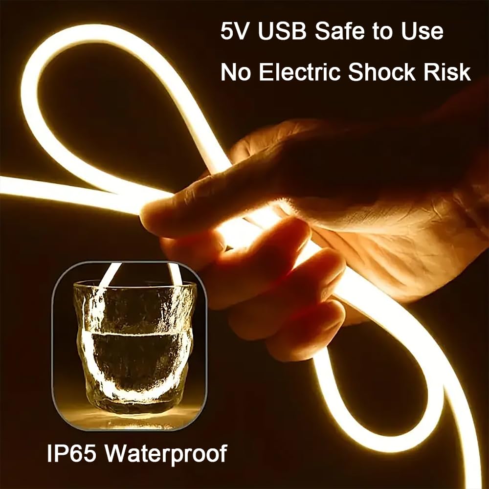 Zslaifu Usb Led Light Strip  3.28Ft 5V Warm Led Strip Lights  Dimmable Mirror Led Lights Strip  Usb Light For Bedroom  Cabinet  Kitchen  Diy Lighting (Power Adapter Not Included)