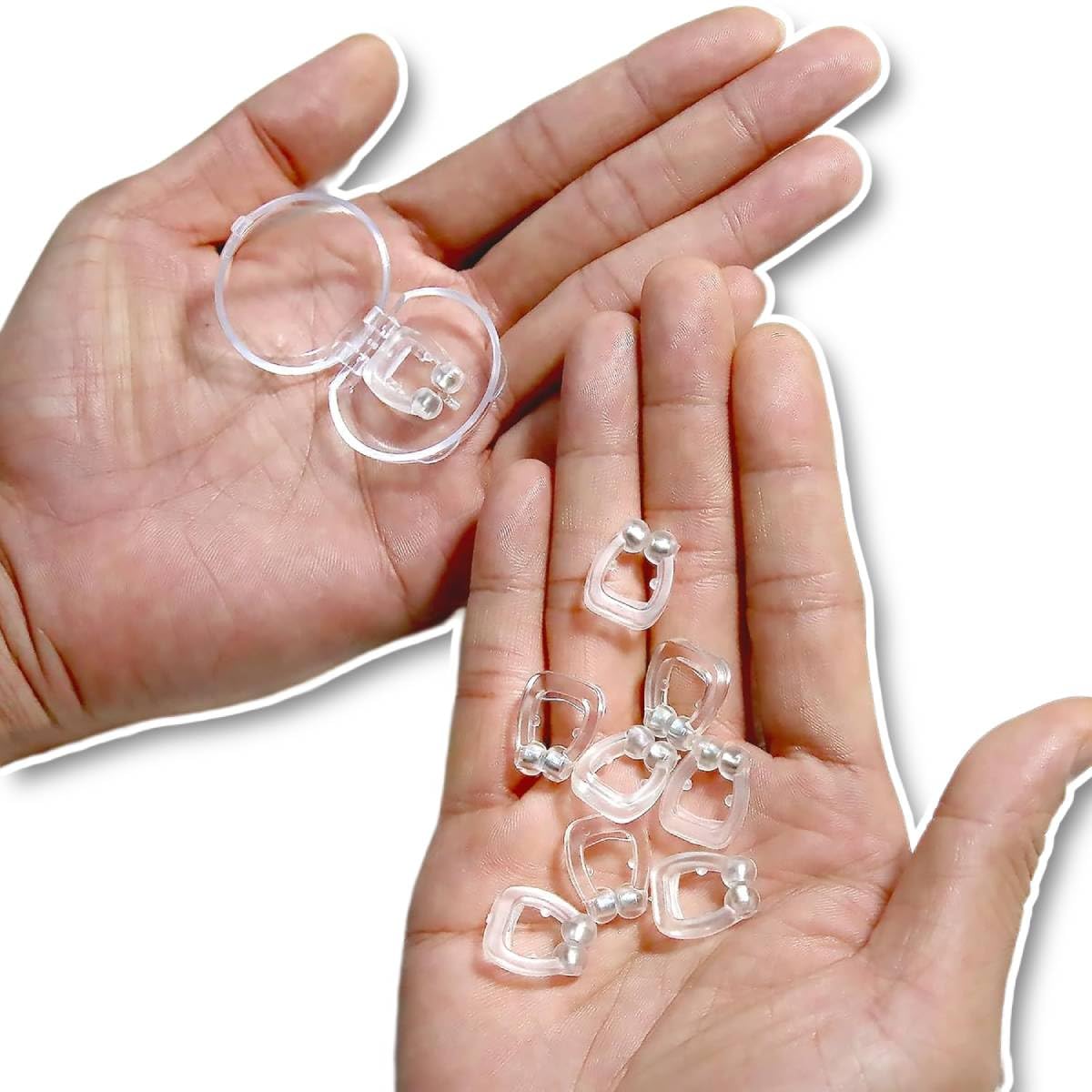 UGOOOSI 8 Pack Anti Snoring Devices, Silicone Magnetic Comfortable Snore Stopper, Snoring Solution for Men and Women, Individually Packaged, Reusable