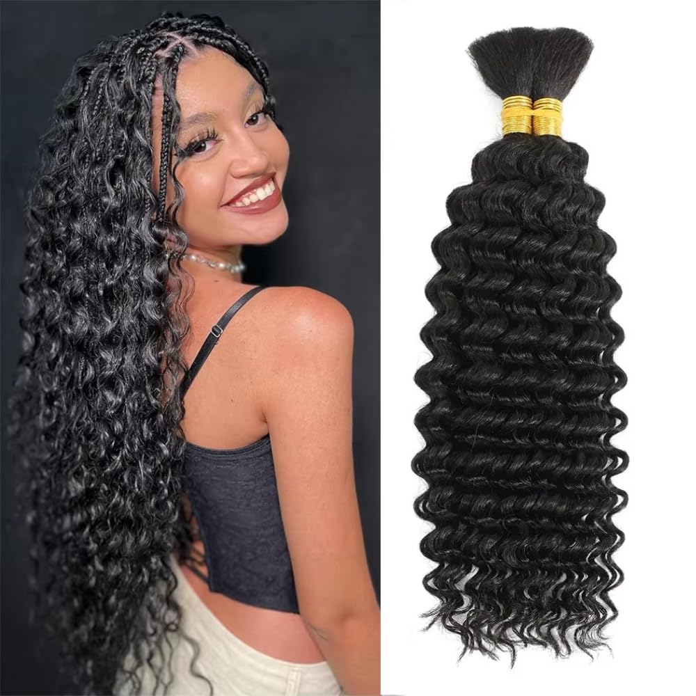 Human Braiding Hair Curly Human Hair Bulk for Braiding No Weft 100% Brazilian Virgin Human Hair Extensions 22 Inch Brazilian Vir