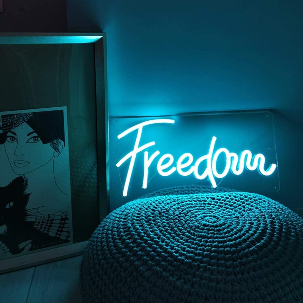 Lamomo LED Neon Strip Light, 16.4ft Waterproof Silicone, Ice Blue, 12V, 1cm Cut, DIY Neon Sign for Indoor/Outdoor Decoration