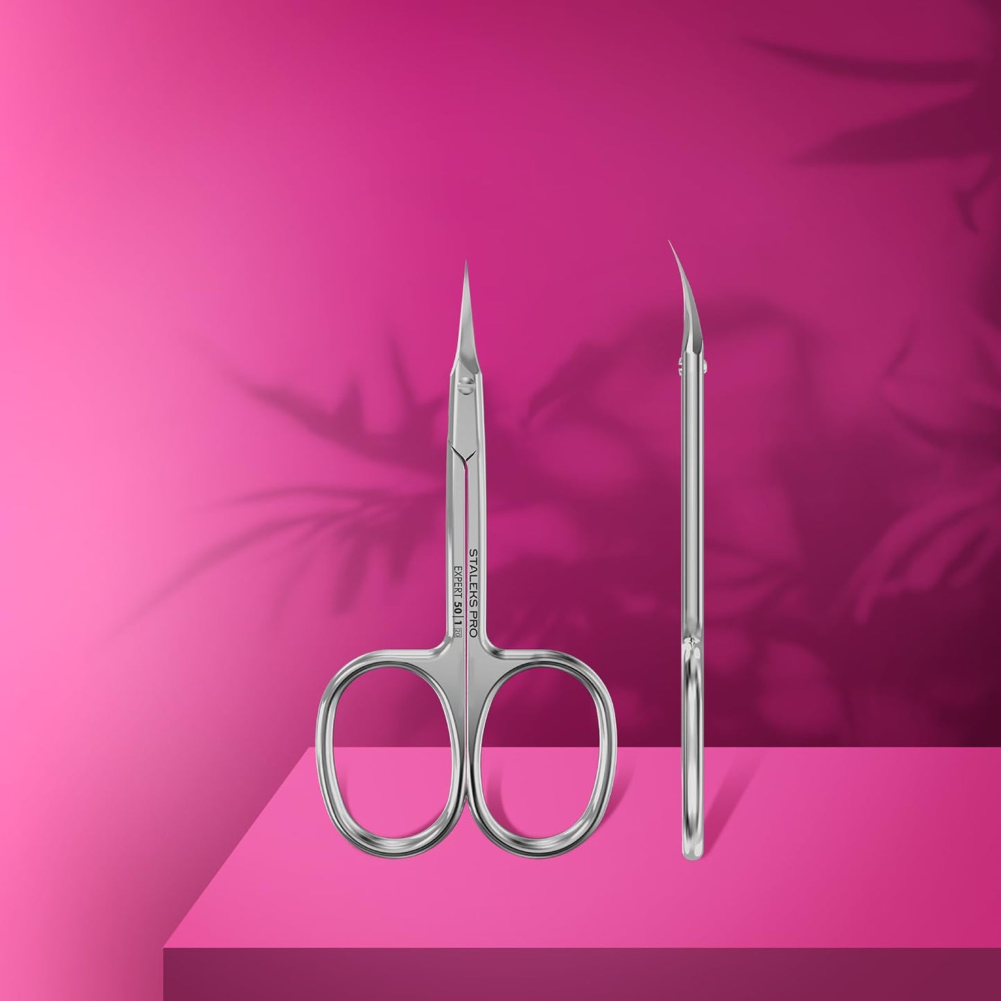 Staleks Pro Professional Cuticle Scissors Expert 50 Type 1 - Sharp Manicure Scissors - Thin Blades - High-Alloy Stainless Steel
