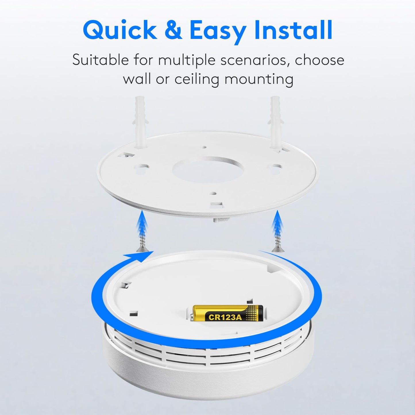 4-Pack Carbon Monoxide and Smoke Detector 10 Year Battery, Clear LCD Display and LED Light, Smoke & CO Alarm Combo for Home, Long-Lasting Guard