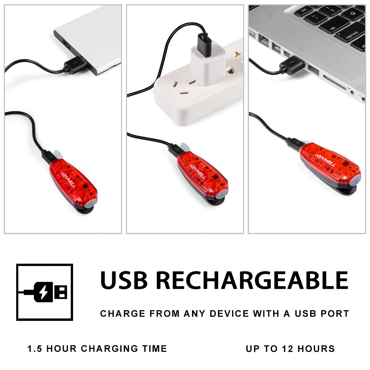 Usb Rechargeable Led Safety Lights (2 Pack) - Clip On Strobe Running Lights For Runners  Joggers Walkers Kids Dogs Bike Tail Lights - High Visibility Accessories For Reflective Gear (Red)