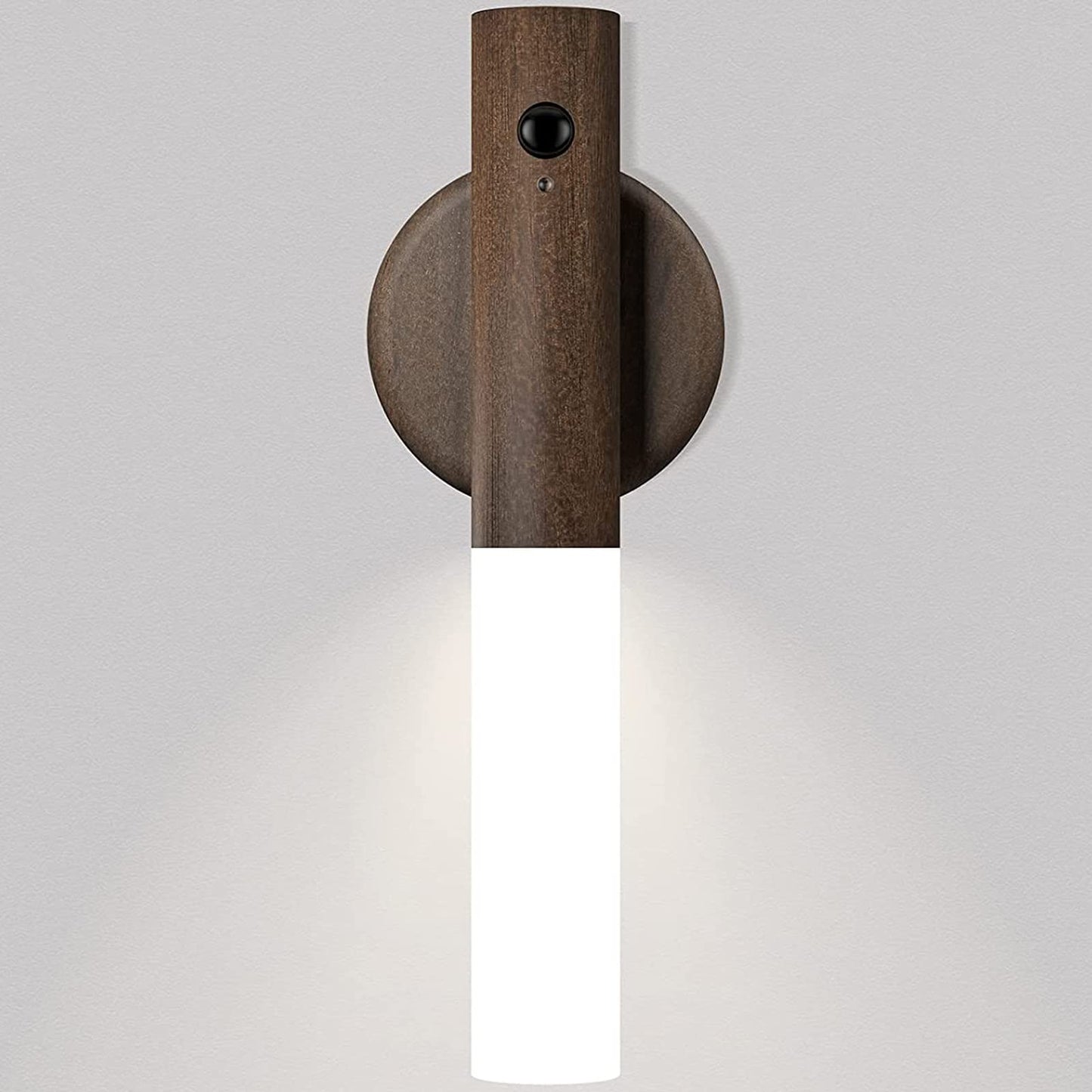 Miebul Usb Charging Motion Sensor Night Light, Wood, Brown, 1Pcs, Intelligent Three Modes For Bedroom, Corridor, Aisle, Wardrobe