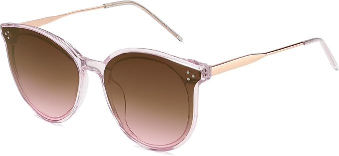 SOJOS Classic Trendy Round Sunglasses Womens Mens Oversized Large Shades UV400 Vacation Sunnies SJ2068